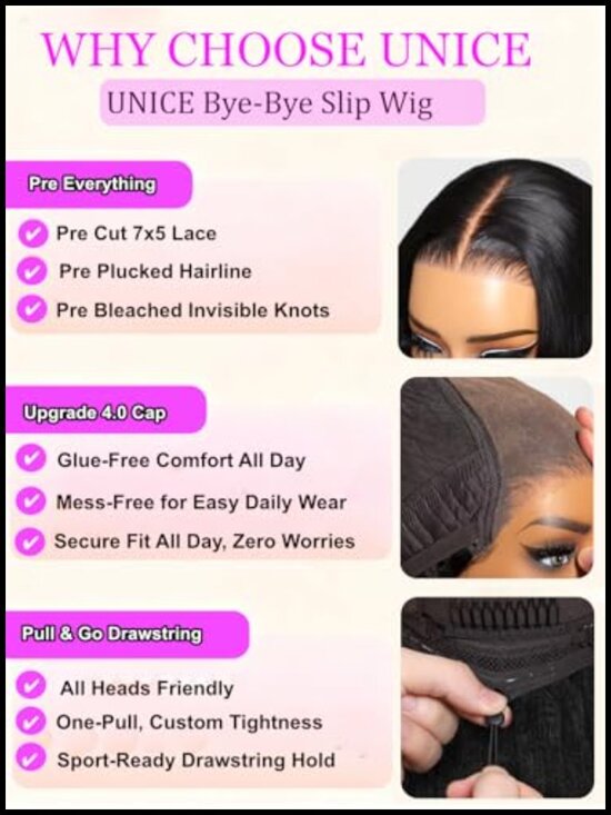 Human Hair Yaki Straight Bob Wig Glueless Lace Front Pre Plucked Pre Cut 12 inch main image 4